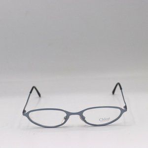 Chloe Very Light Blue Thin Oval Cat Eye Full Rim Made In Italy Vintage